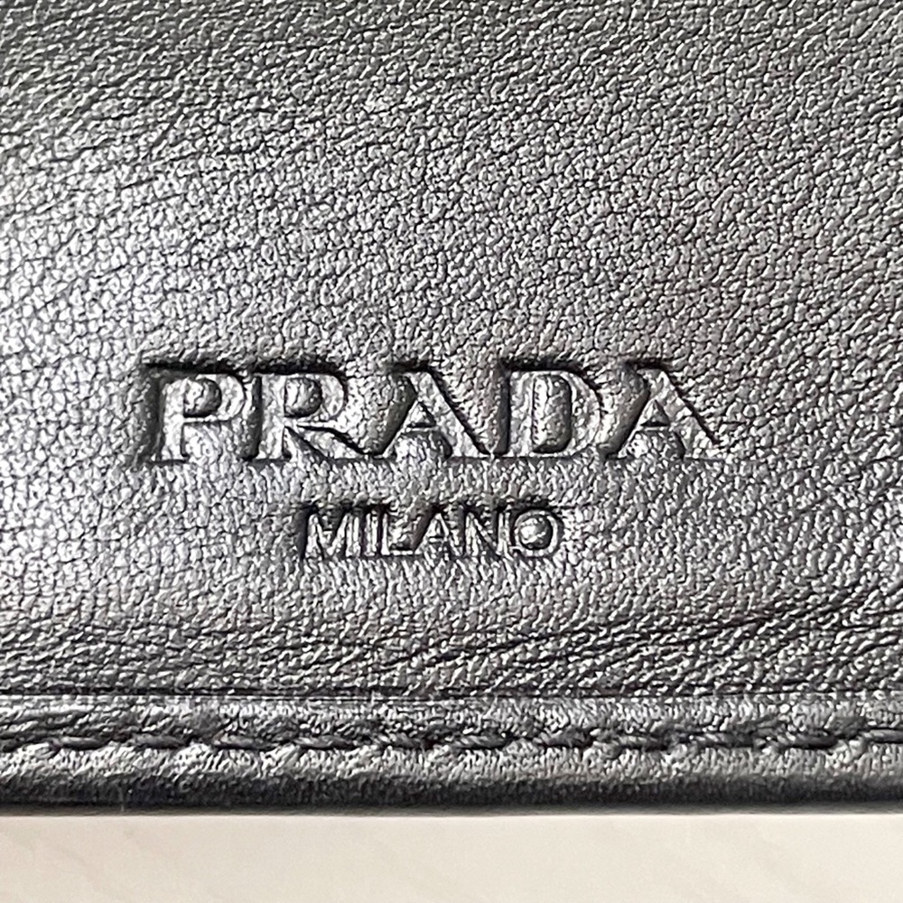 Prada black soft calfskin leather vertical breast pocket wallet - Picture 8 of 11